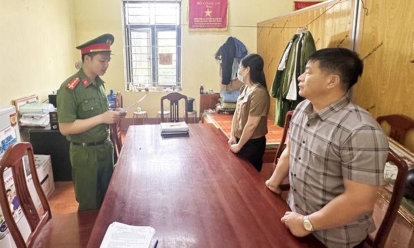 Cơ quan Công an thi hành hoạt động tố tụng với ông Năng. (Ảnh: Công an Bắc Giang)