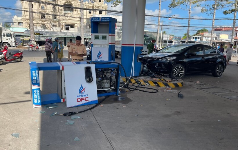 Hiện trường xảy ra vụ tai nạn. Ảnh: PLO.