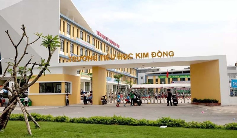 Trường Tiểu học Kim Đồng (quận 7). (Ảnh: Dân Việt)