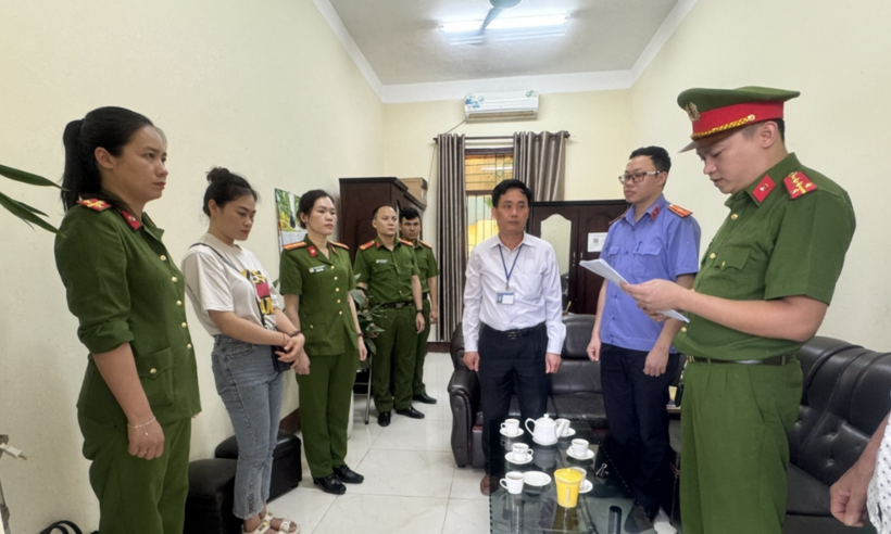 Vũ Thị Thuỳ Linh bị cấm đi khỏi nơi cư trú. (Ảnh: Công an Bắc Kạn)