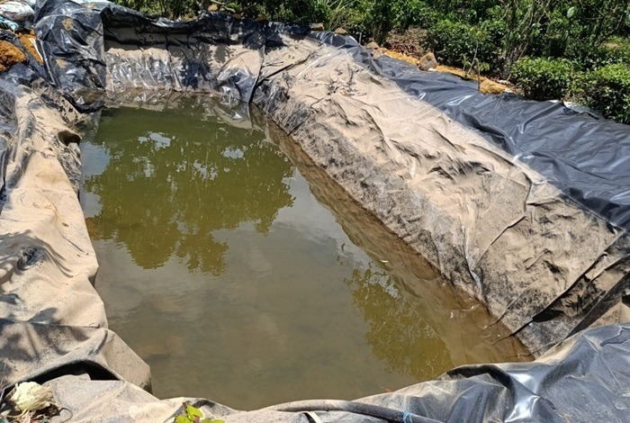 Hồ chứa nước nơi vừa xảy ra vụ việc. Ảnh: Công an nhân dân