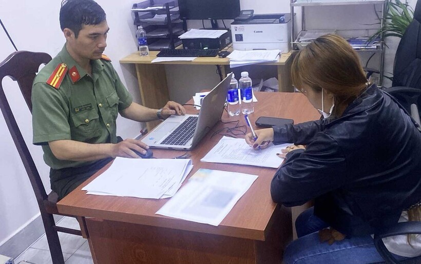 Công an triệu tập bà N.Th vì tung tin sai sự thật trên mạng xã hội. (Ảnh: Tiền phong)