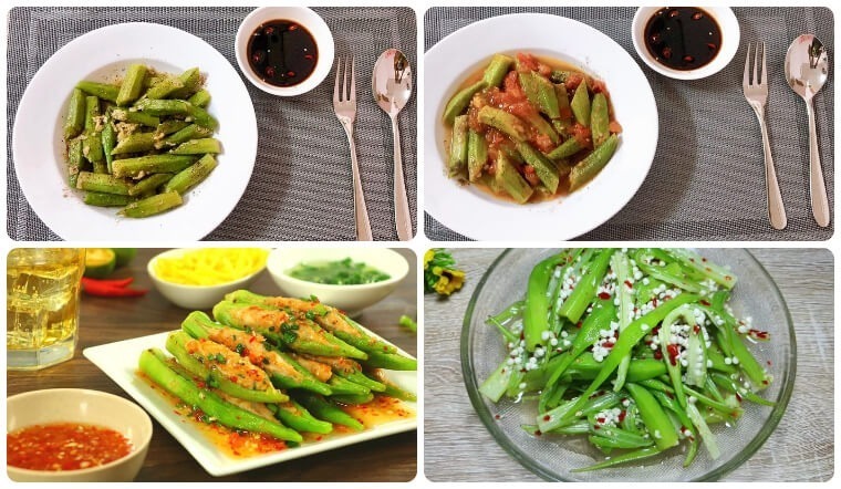 Đậu bắp được chế biến thành nhiều món ăn đa dạng. Ảnh minh họa