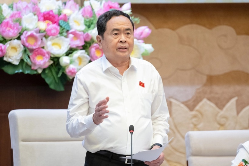 Phó Chủ tịch Thường trực Quốc hội Trần Thanh Mẫn phát biểu tại cuộc họp. Ảnh: Dân trí