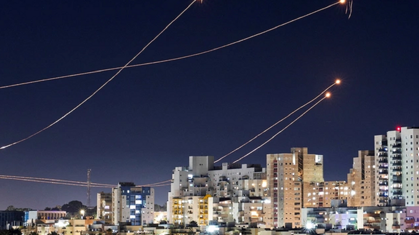 Hệ thống Vòm Sắt của Israel đánh chặn rocket hồi đầu năm nay. Ảnh minh họa