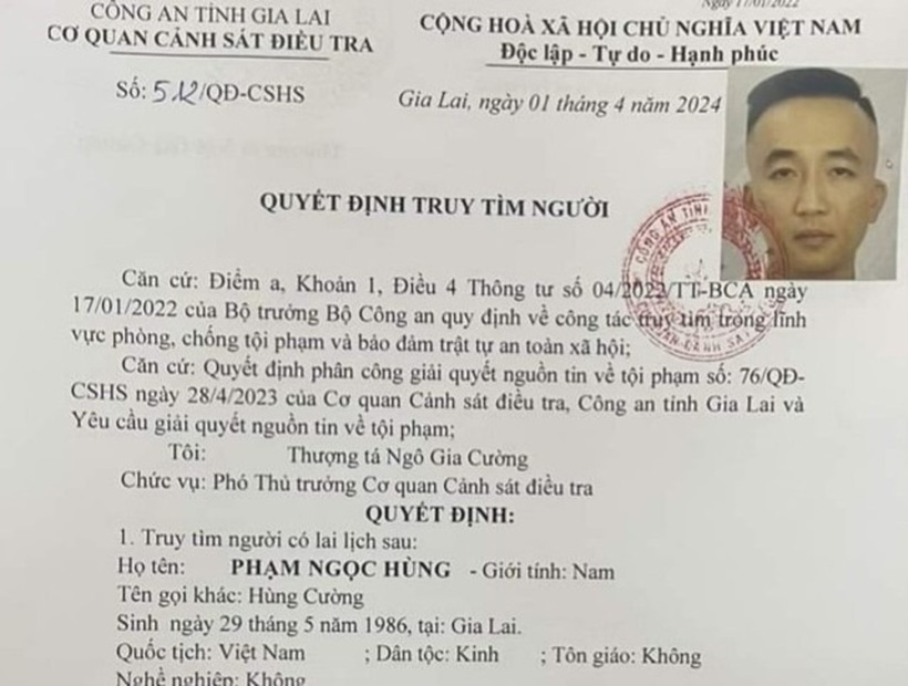 Đối tượng Phạm Ngọc Hùng được xác định cầm đầu, bảo kê các mỏ đá lậu. Ảnh: Người Lao Động
