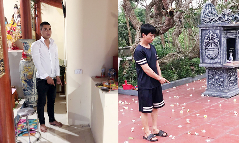 Đối tượng Lê Việt Anh và Nguyễn Đức Long. (Ảnh: Công an tỉnh Bắc Giang)