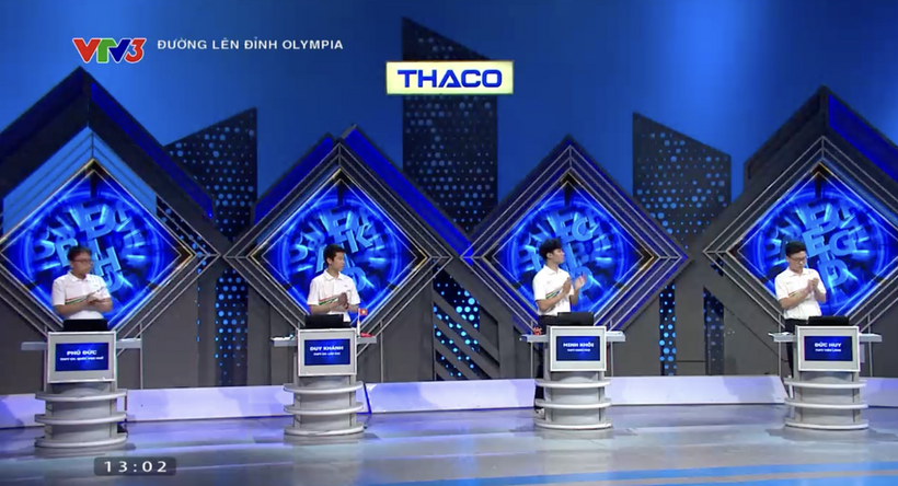 Cuộc thi Tháng 1 - Quý 3 của chương trình Đường Lên Đỉnh Olympia năm thứ 24 diễn ra với sự tranh tài của bốn chàng trai.
