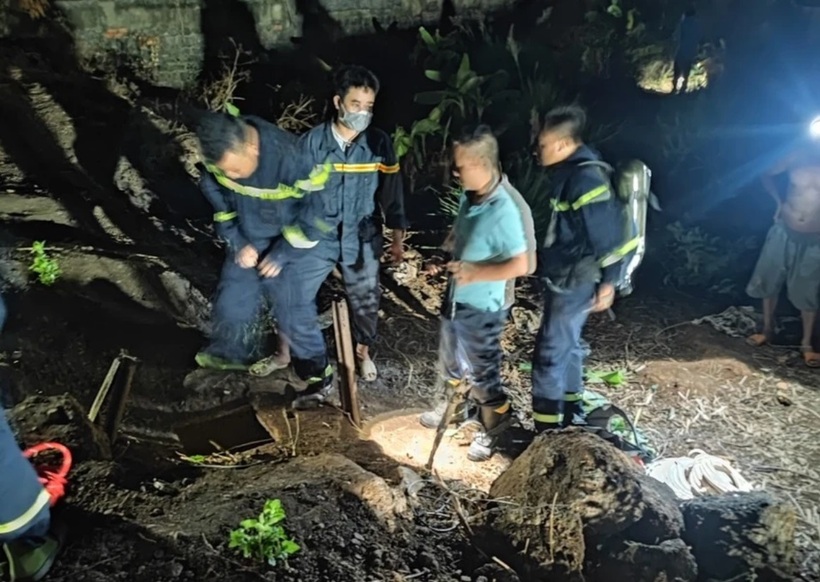 Nơi phát hiện thi thể cháu bé sau 3 ngày mất tích. Ảnh: PLO.