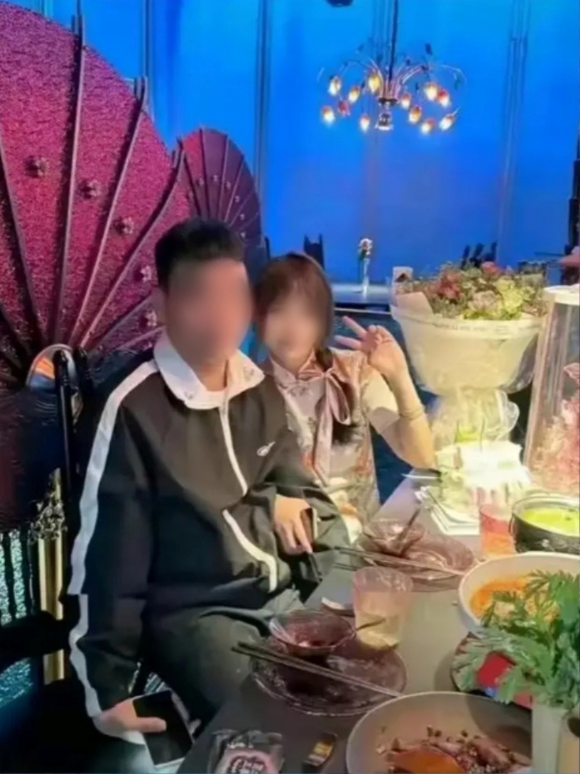 Hình ảnh được cho là nam thanh niên "Mèo Béo" và bạn gái Đàm Trúc.
