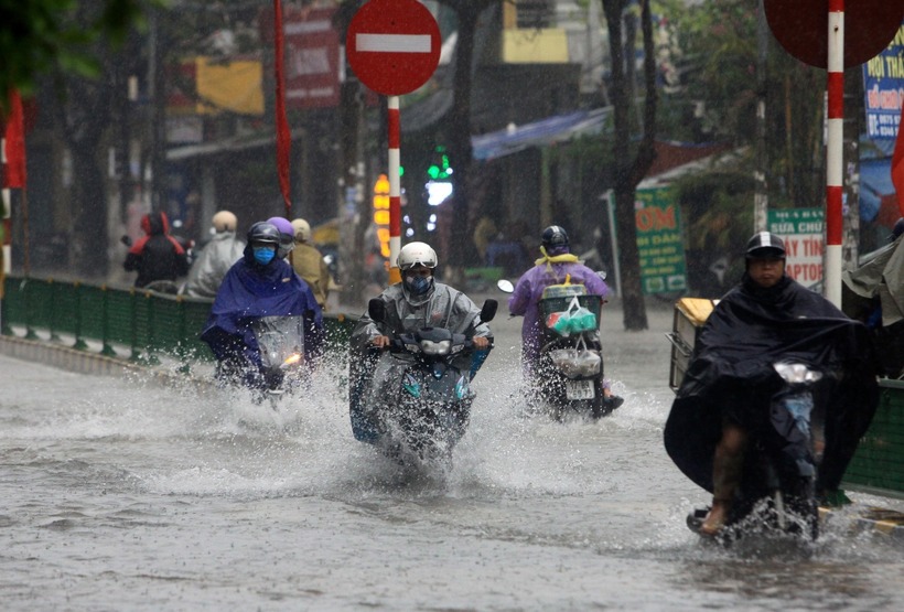 Miền Bắc mưa lớn diện rộng, cảnh báo ngập úng. Ảnh minh hoạ