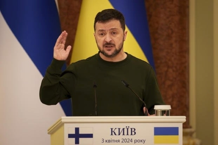 Tổng thống Ukraine Volodymyr Zelensky. Ảnh: AP