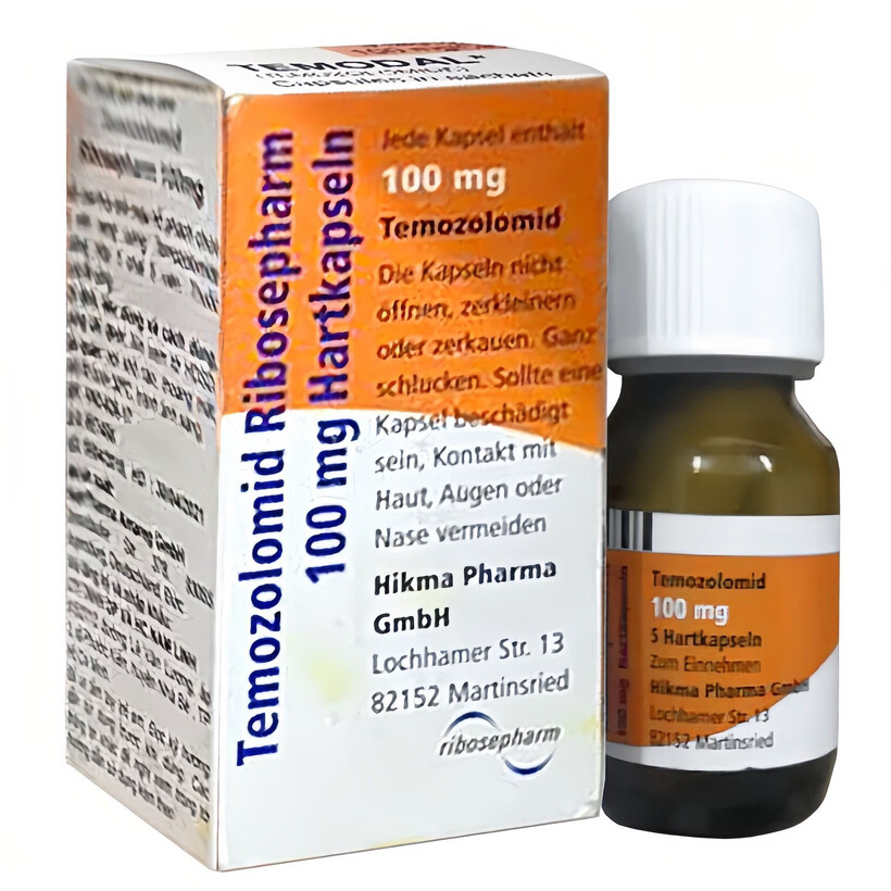 Thuốc Temozolomid Ribosepharm 100 mg. Ảnh: Báo Hà Nội mới.