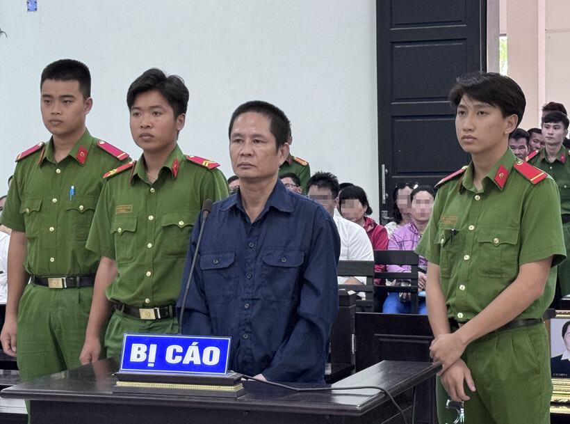 Bị cáo Hồ Xuân Hải tại tòa. (Ảnh: Báo Khánh Hòa)