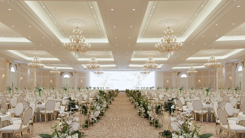 Không gian lịch lãm, sang trọng trong Trung tâm hội nghị - tiệc cưới lớn nhất Việt Nam ở Vinhomes Ocean Park 2