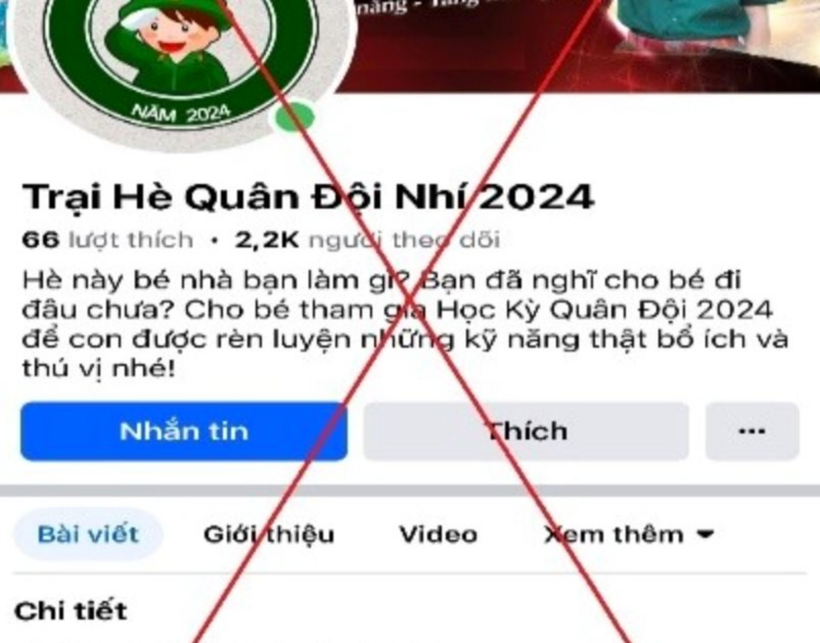 Công an đề nghị người dân cảnh giác khi tìm hiểu các trang đăng ký trại hè có dấu hiệu lừa đảo. Ảnh: Tuổi trẻ.