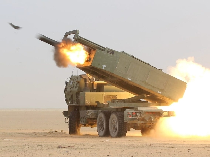 Hệ thống tên lửa phóng loạt HIMARS do Mỹ sản xuất. Ảng: Getty Images