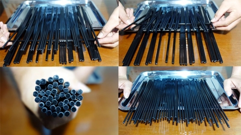 Lọc ra những chiếc đũa ngược đầu rồi sắp xếp lại cho đúng. Ảnh minh họa