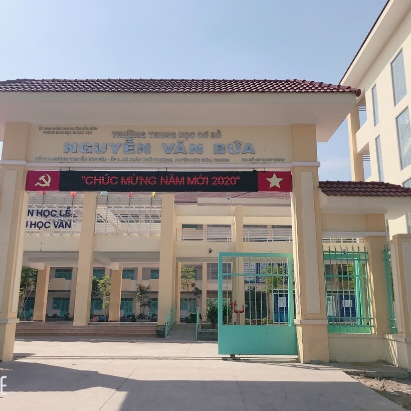 Trường THCS Nguyễn Văn Bứa. Ảnh: Facebook.