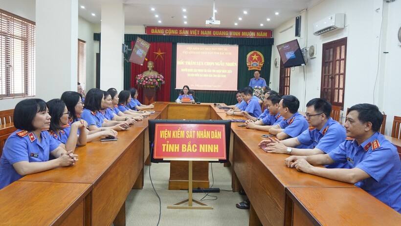 Toàn cảnh hội nghị của VKSND tỉnh Bắc Ninh. Ảnh: Cổng thông tin VKSND tỉnh Bắc Ninh