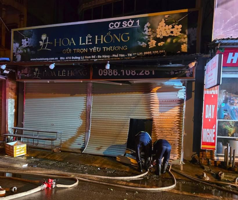 Hiện trường vụ cháy. Ảnh CACC