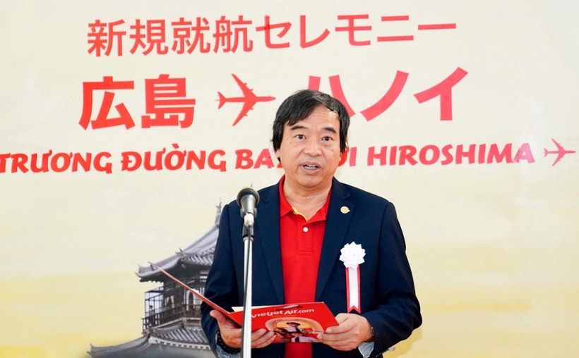 Ông Nguyễn Đức Thịnh, Phó Tổng giám đốc Vietjet cảm ơn sự hỗ trợ của chính quyền địa phương và các đối tác Nhật Bản