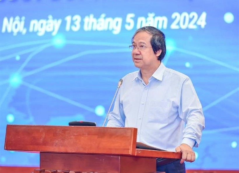Bộ trưởng Bộ GD&ĐT Nguyễn Kim Sơn phát biểu tại Hội thảo. Ảnh: MOET