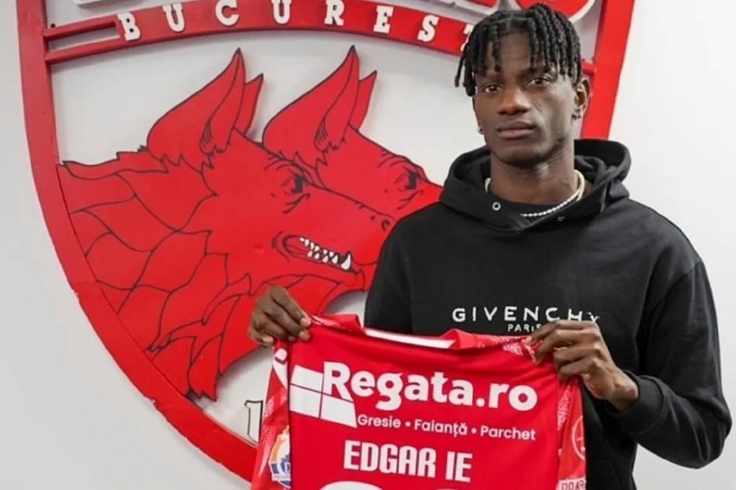 Edgar trong lễ ra mắt Dinamo Bucharest hồi tháng 1/2024. Ảnh: Dinamo Bucharest