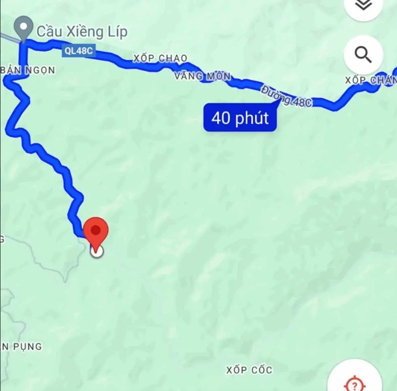 Quốc lộ 48C nơi xảy ra vụ tai nạn. Ảnh: SK&ĐS