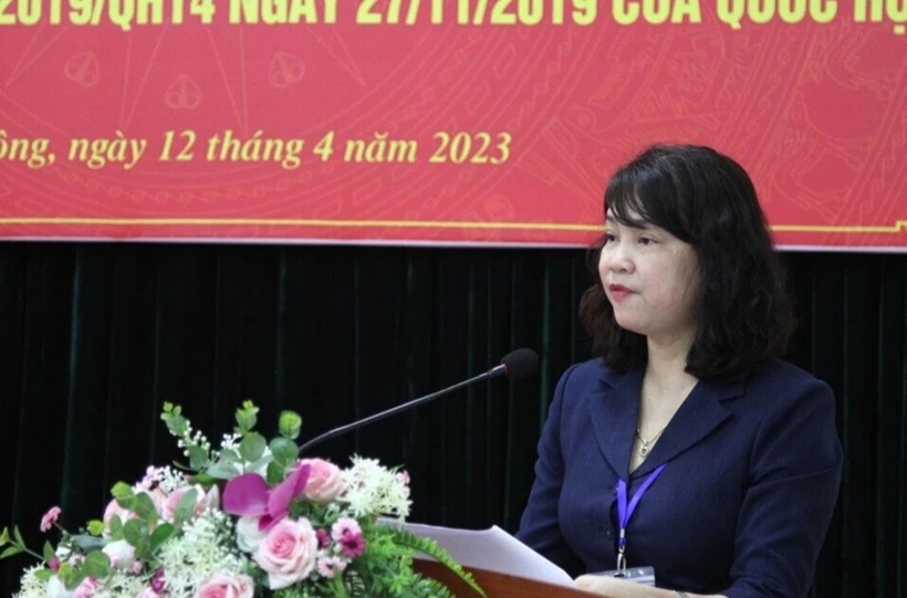 Chủ tịch UBND phường Định Công Nguyễn Thị Phượng. Ảnh: VTC News.