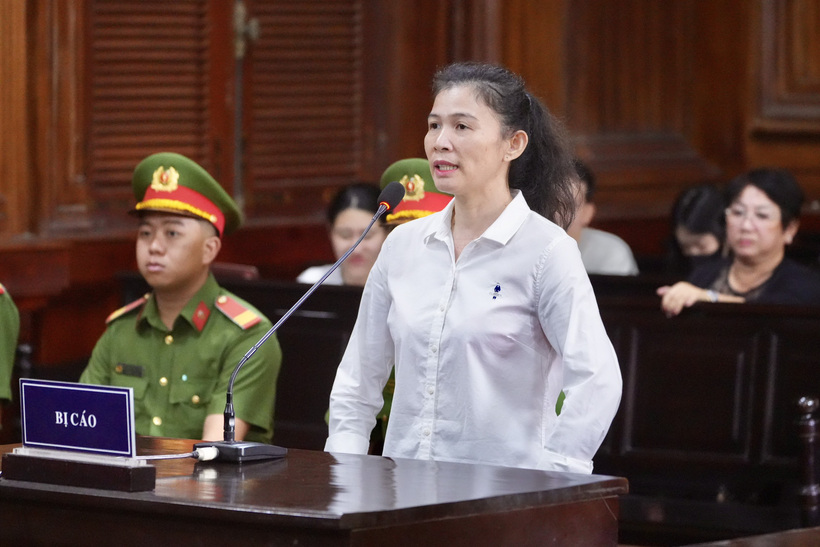 Bà Đặng Thị Hàn Ni tại phiên tòa sơ thẩm. (Ảnh: Tuổi trẻ)