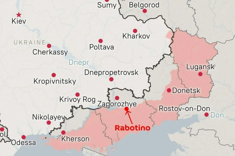 Rabotino (Ukraine gọi là Robotyne) thuộc Vùng Zaporozhye. Ảnh: X.