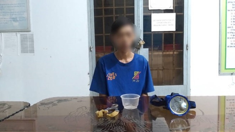 D.H.V tại cơ quan công an. Ảnh: Báo Lao động.