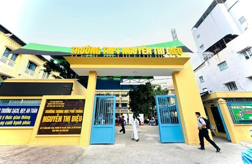 Trường THPT Nguyễn Thị Diệu (quận 3, TP.HCM). Ảnh: Dân Việt