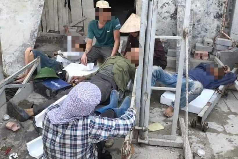 Các nạn nhân bị ngã. (Ảnh: Dân trí)