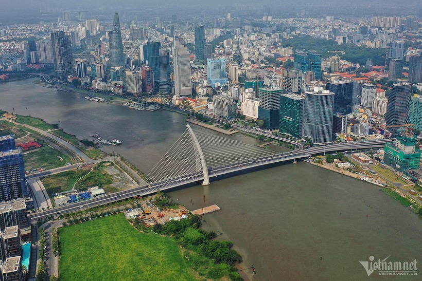 Hình ảnh sông Sài Gòn nhìn từ trên cao. Ảnh: VietNamNet