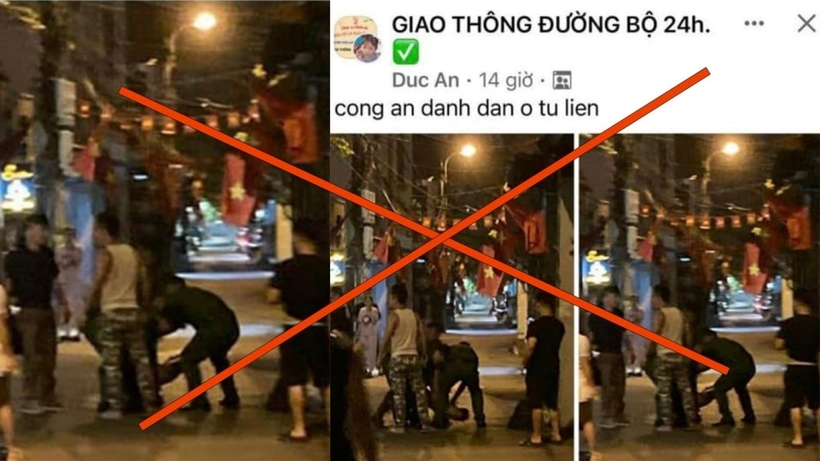 Công an phường Tứ Liên (quận Tây Hồ, Hà Nội) xác minh chủ tài khoản đăng tải thông tin vì mục đích "câu view", tăng lượt theo dõi trên mạng xã hội. Ảnh: Báo Tin Tức