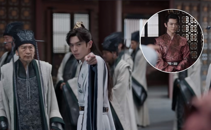 Phạm Nhàn bất ngờ chỉ về phía Nhị hoàng tử trong lúc phản bác lời nói của Lại Minh Thành.