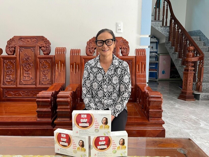 Hình ảnh bà Xa vui mừng chia sẻ lại cho chúng tôi sau một thời gian kiên trì sử dụng Ích Giáp Vương