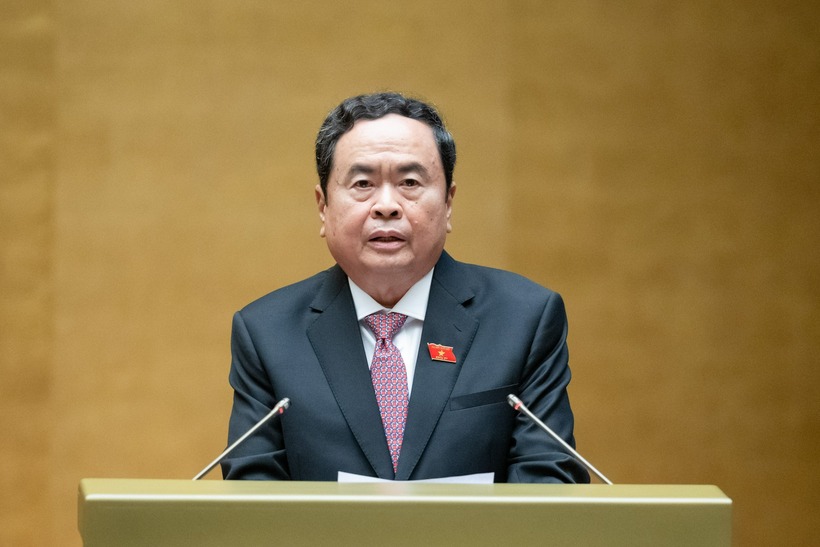 Phó Chủ tịch Thường trực Quốc hội Trần Thanh Mẫn - điều hành hoạt động của Quốc hội, Ủy ban Thường vụ Quốc hội phát biểu khai mạc kỳ họp.