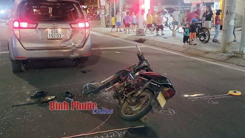 Hiện trường xảy ra vụ tai nạn. Ảnh: Báo Bình Phước.