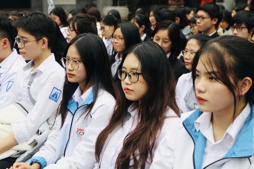 Các học sinh tham dự kỳ thi học sinh giỏi quốc gia năm học 2023-2024. (Ảnh: KT&ĐT)