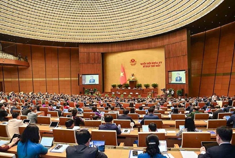 Phiên khai mạc Kỳ họp thứ 7, Quốc hội khóa XV. Ảnh: Lao động