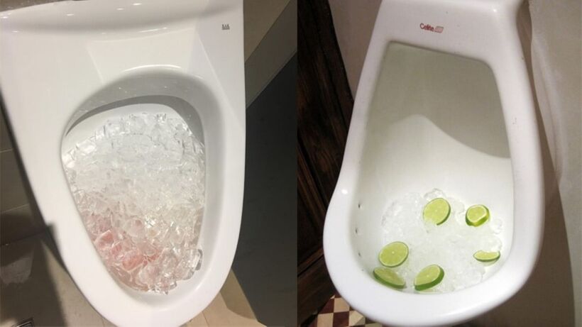 Lý do ở các hàng quán hay cho nước đá vào trong bồn tiểu.