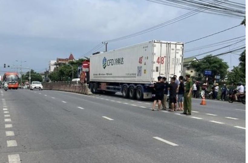 Hiện trường xảy ra vụ tai nạn. Ảnh: Báo Tiền phong.