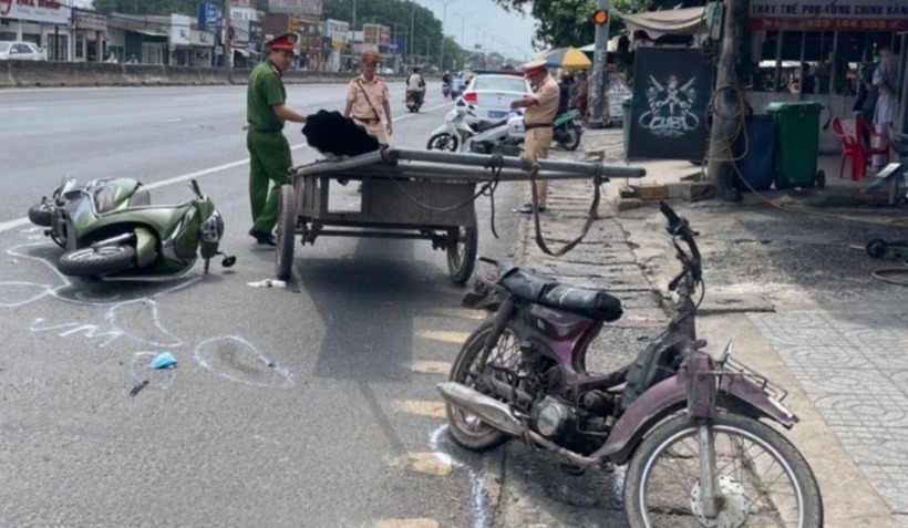 Hiện trường vụ tai nạn. (Ảnh: Giao thông)