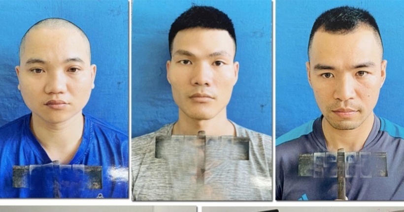 Nhóm đối tượng tại cơ quan công an. (Ảnh: Công an Thanh Hóa)