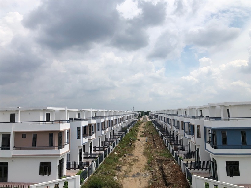 Dự án khu dân cư Tân Thịnh, xã Đồi 61, huyện Trảng Bom chưa được cấp phép xây dựng. Ảnh: Lao động.