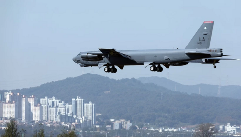 Máy bay ném bom chiến lược B-52 của Mỹ. Ảnh: Yonhap/TTXVN
