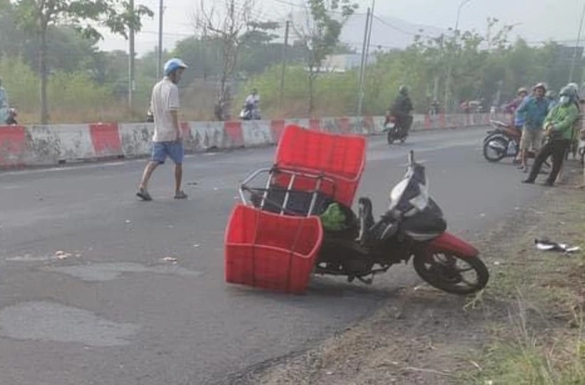 Hiện trường xảy ra vụ tai nạn. Ảnh: Báo Giao thông.